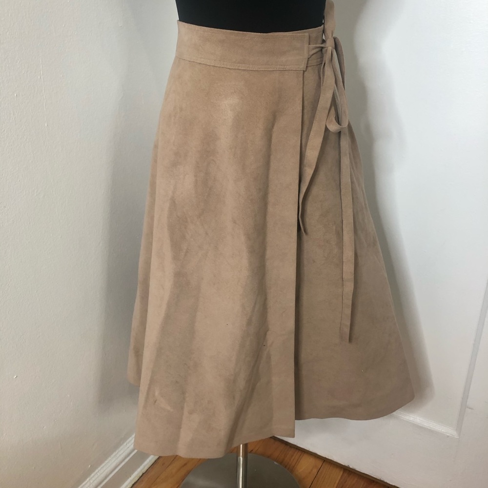 COPY - Faux Suede vintage wrap skirt